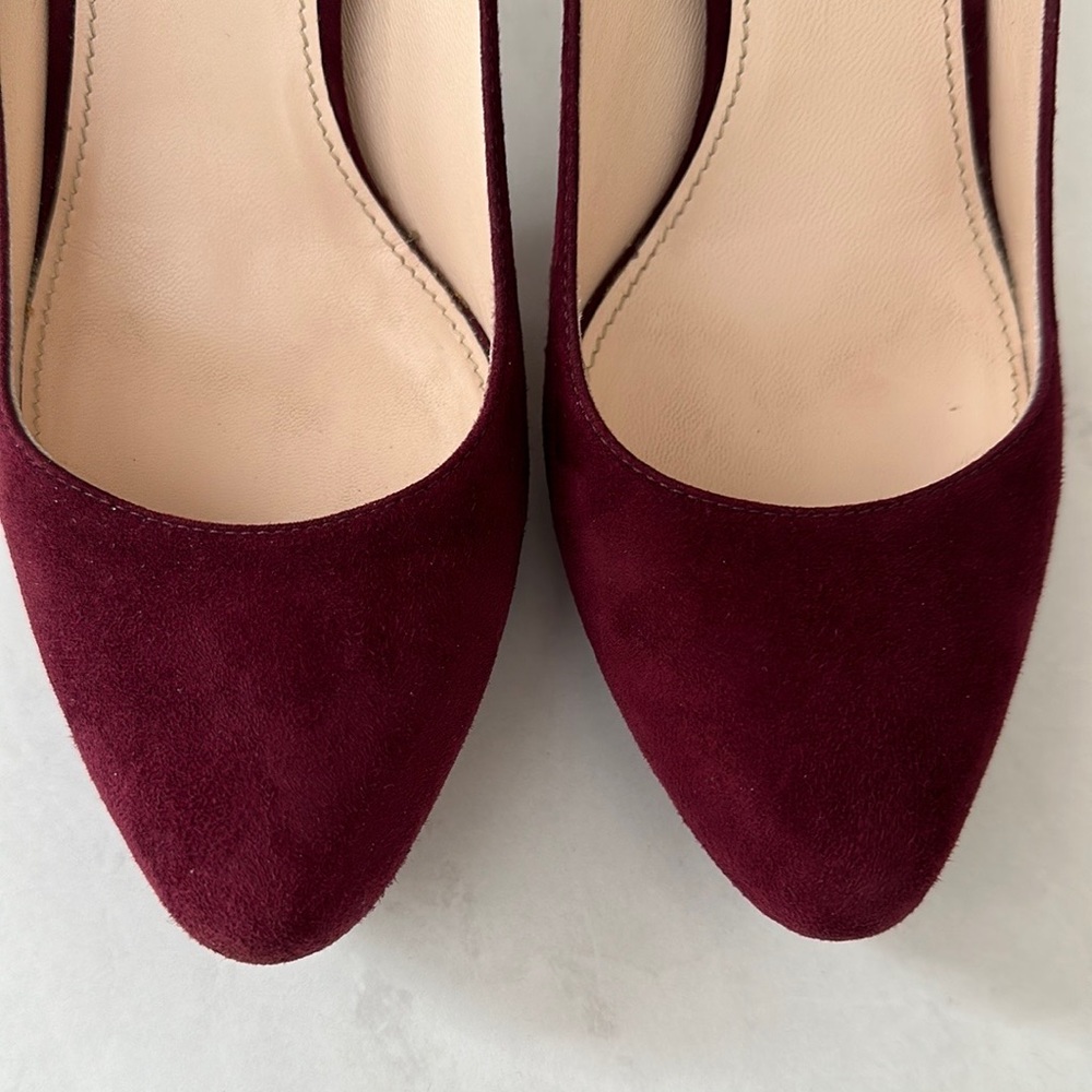 Prada Camoscio Basic Platform Pump In Granato - image 5